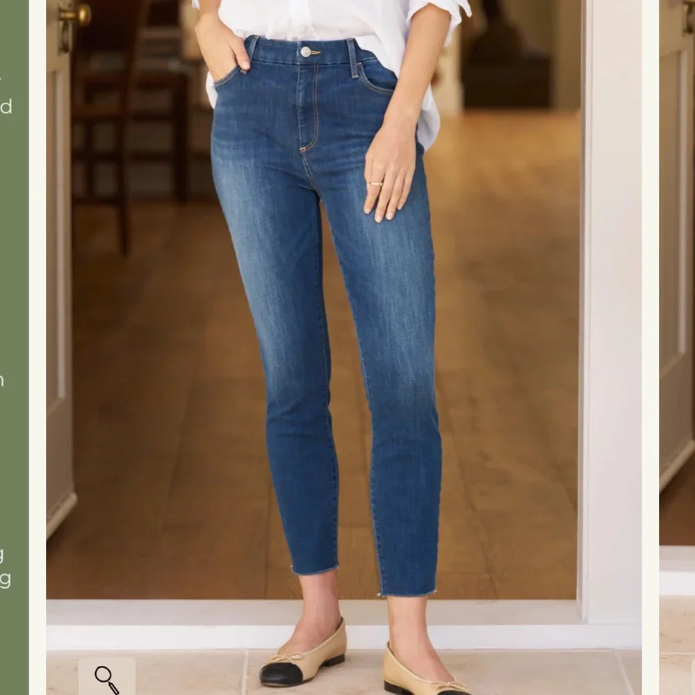 Frank & Eileen Sligo Skinny Jean Women’s 31 Raw Hem Stretch Blue